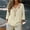 Beige, variant on Cotton Boho Tops for Women V Neck Roll Up Sleeve Button Down Blouses Oversized T-shirts Mexican Shirts Mexican Embroidered Tops for Women Womens Boho Summer Tops Black L