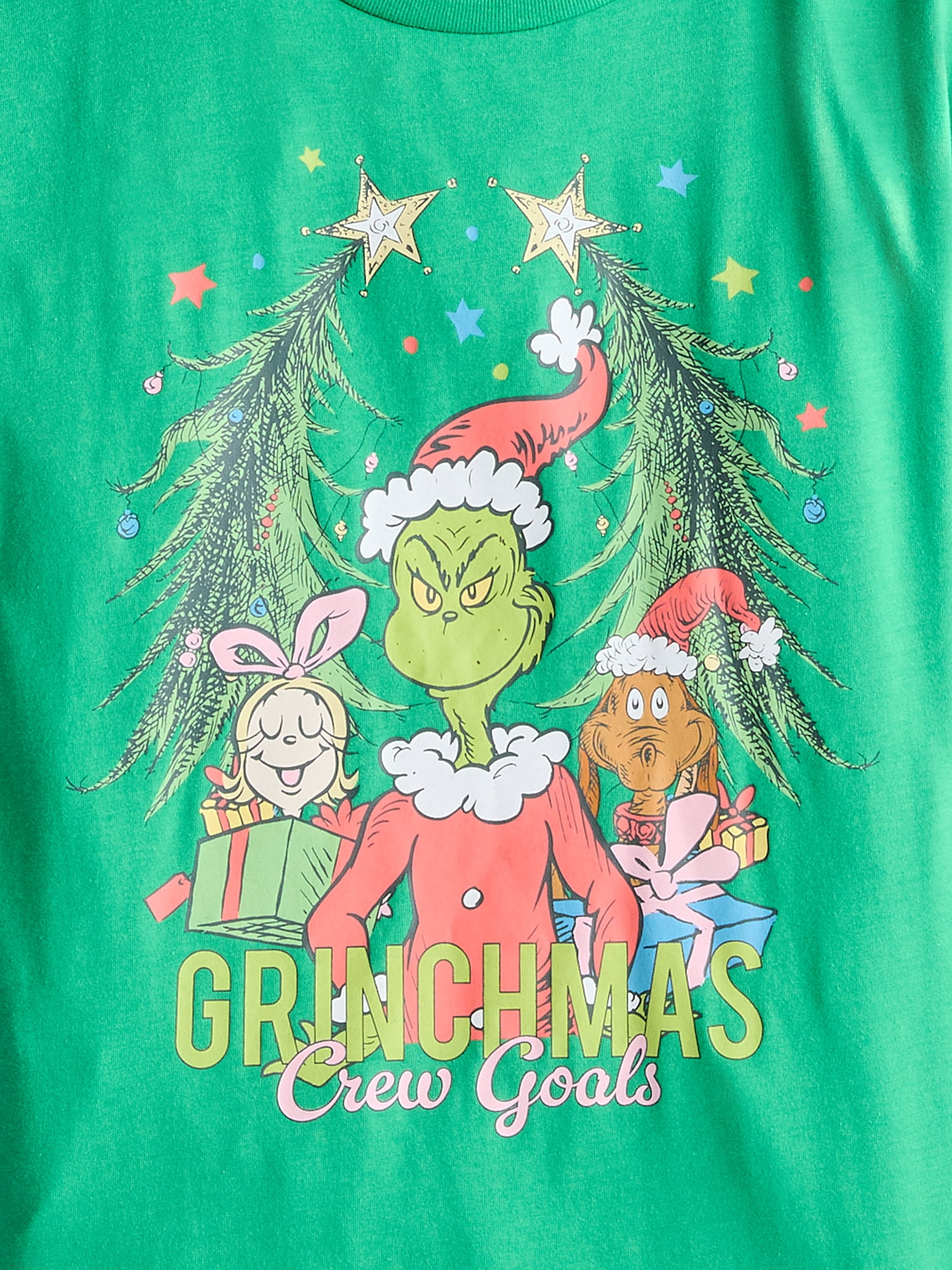Dr. Seuss The Grinch Girls' Christmas Graphic Tee with Short Sleeves, Sizes 4-16