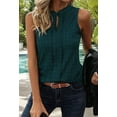 thumbnail image 2 of Women'S Solid Color V-Neck Sleeveless Top Dark Green L, 2 of 6