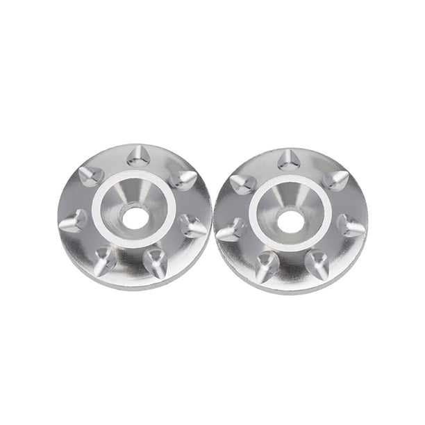 Bewildely 2 piezas de junta de coche RC, espaciador de protección trasera de aleación, juntas traseras universales multiusos, reemplazo para Kits de construcción modelo plata