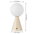 thumbnail image 6 of JONATHAN Y Macie 11.75" Modern Minimalist Globe Rechargeable/Cordless Dimmable Integrated LED Table Lamp with Touch Sensor, Almond (Set of 2), JYL7159C-SET2, 6 of 6