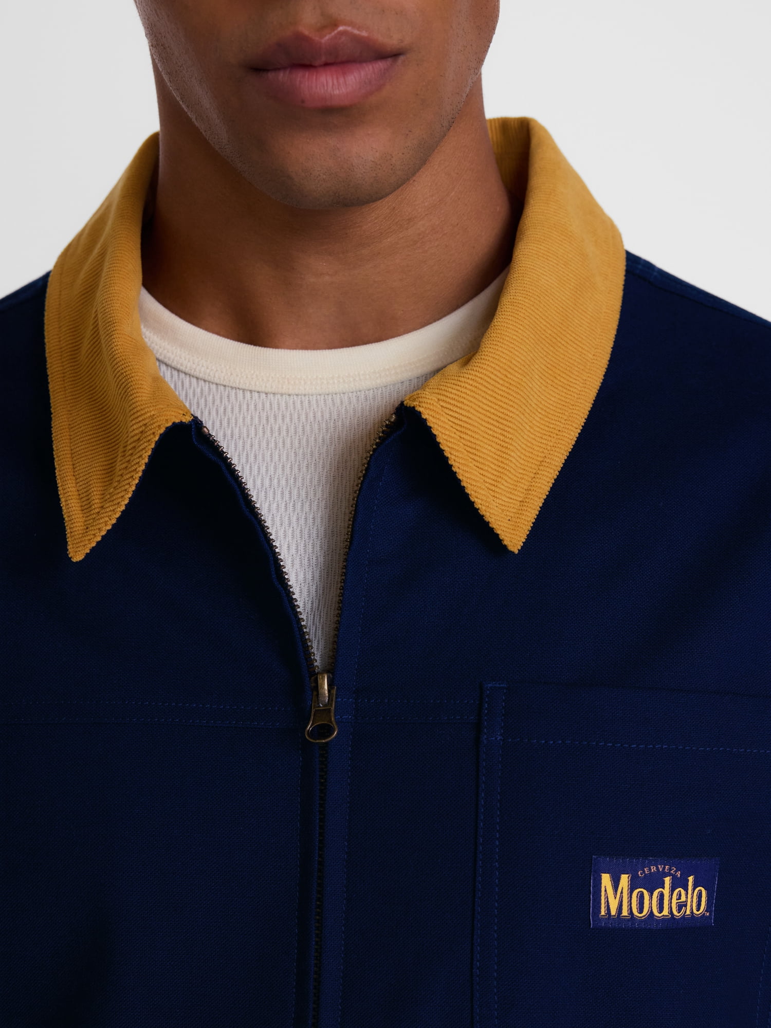 Modelo Men's Graphic Canvas Jacket with Long Sleeves, Sizes S-3XL