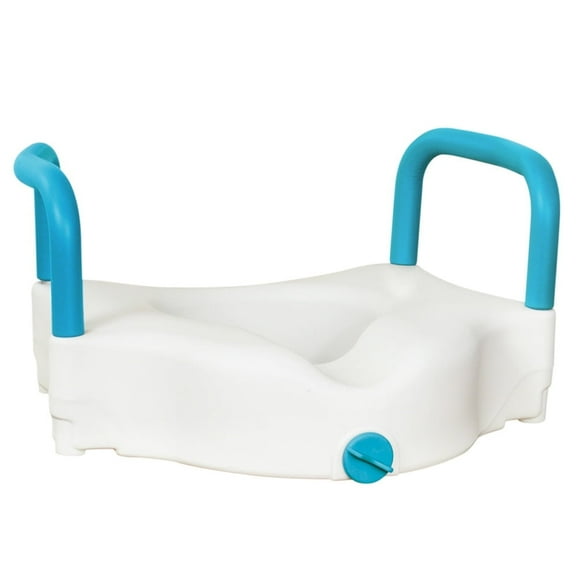 Aquasense 3-Way Raised Toilet Seat, White, 4"