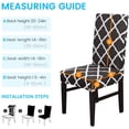 thumbnail image 3 of Dining Chair Cover Set Stretch Spandex Short Dining Chair Protective Cover Removable Chair Protector Seat Covers for Dining Room Wedding Banquet Party (White+Black, 4 Pack), 3 of 8