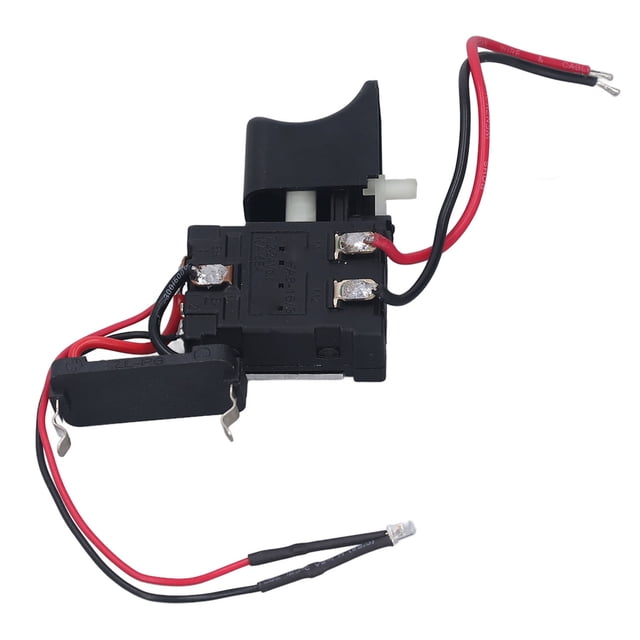 Interruptor de control de velocidad del gatillo del taladro (sentido horario/antihorario) reversible con luz, 7,2-24 V CC, 16 A, para reemplazo