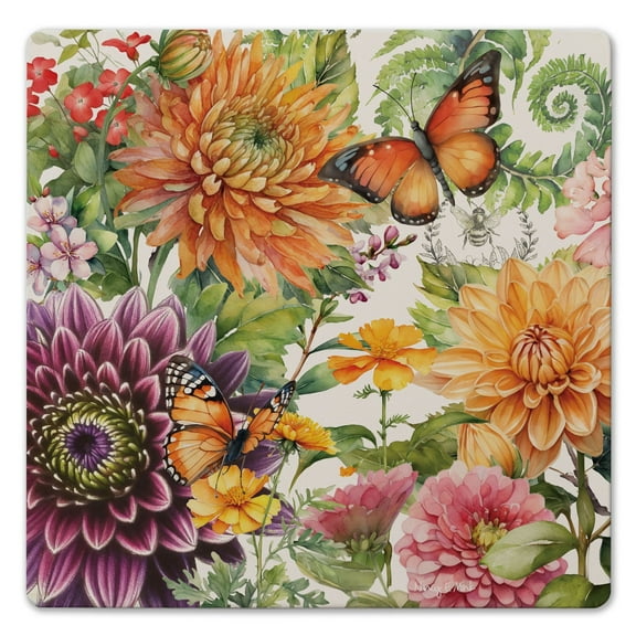 Thirstystone "Botanica" Decorative Cork Backed Stone Trivet 8" Square