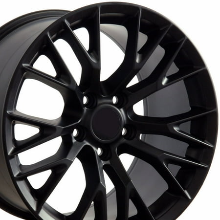 Pontiac Firebird Outside Door Handle - OE Wheels 18 Inch C7 Z06 Style | Fits Chevy Camaro Corvette | Pontiac Firebird | CV22B Satin Black 18x8.5 Rim Hollander 5734