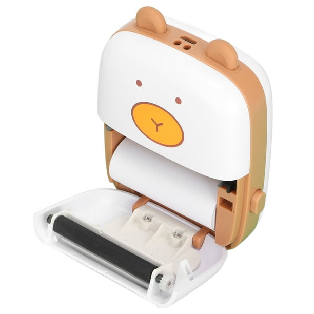 Mini Impresora, Rendimiento, Linda Impresora Fotográfica Con Forma De Oso, Pequeña Y Portátil Para Dejar Mensajes Para Estudiar