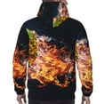 thumbnail image 7 of Pofeuu Tennis Ball In Fire1 Print Mens Casual Hooded Collar Drawstring Hoodies Pullover Sweatshirts Casual Long Sleeve Shirts-Large, 7 of 7