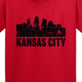 thumbnail image 4 of Inktastic Kansas City Skyline Grunge Youth T-Shirt, 4 of 5