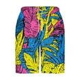 thumbnail image 5 of Iugvhana Men's Swim Trunks Shorts Plus Size Quick Dry Boardshorts Hawaiian Printing Summer Beach Shorts with Drawstring Multicolor#1 XXL, 5 of 5