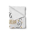 thumbnail image 2 of Dream Soft Flannel Fleece Throw Blanket, Swirls with Arrows and Dots Inspirational Dream Big Calligraphy Illustration, Cozy Plush for Indoor and Outdoor Use, 60" x 80", Pale Brown Black, by Ambesonne, 2 of 6