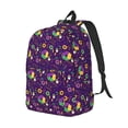 thumbnail image 2 of Balery Mardi Gras and Donuts Vintage Canvas Backpack for Men and Women - Large Capacity, Durable Travel Laptop Bag for School, Work, Hiking, and Outdoor Activities, 2 of 7
