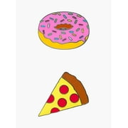 iDecoz Pizza and Donut Cell Phone Charms Double Pack - Two Metal Charms to Decorate Your Cell Phone with Your Favorite