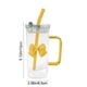 thumbnail image 3 of Vaso de agua de vidrio de 400 ml con asa y tapa | Pajita de vidrio y decoración de mariposa desmontable | Elegante vajilla para el hogar, la oficina o viajes, 3 of 6