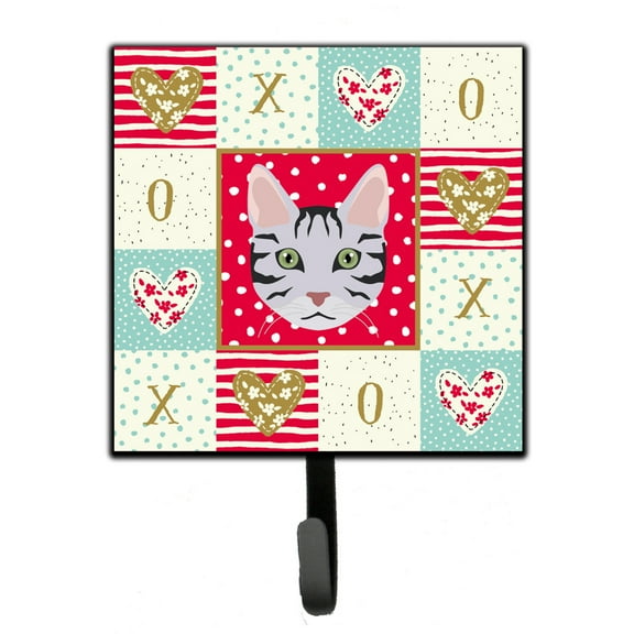 Carolines Treasures CK5161SH4 Serengeti Cat Love Leash or Key Holder Red Single Hook multicolor