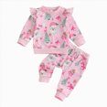 thumbnail image 5 of NOLDARES Toddler Baby Girl Clothes Fall Winter Outfits Infant Girl Long Sleeve Top and Pants 2pcs Clothing Set(Red,3-6 M), 5 of 5