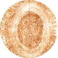 thumbnail image 1 of Ahgly Company Indoor Round Abstract Orange Contemporary Area Rugs, 5' Round, 1 of 1
