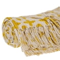 thumbnail image 3 of Nassau Collection Rectangular Floral Handloom Throw Blanket - 50" x 60" - Yellow and Beige, 3 of 3