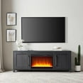 thumbnail image 3 of Evelyn&Zoe Chabot Rectangular TV Stand with 26" Crystal Fireplace for TV's up to 75", Charcoal Gray, 3 of 15
