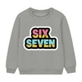 thumbnail image 5 of CUZIBR Boys 67 Sweatshirt Cute Letter Print Long Sleeve Crewneck 67 Shirt Pullovers Tops Comfortable Kids Athletic Dailywear,Grey,2-3 Years, 5 of 6