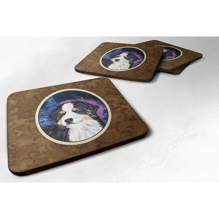 

Carolines Treasures SS8446FC Starry Night Bernese Mountain Dog Foam Coaster Set of 4 3 1/2 x 3 1/2 multicolor