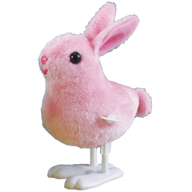 Large 7 Cute Plush Pink Easter Bunny Rabbit Animal Wind Up Walking Toy Walmart Com Walmart Com
