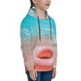 thumbnail image 3 of Sikiie Pink Float Ring On Beach Youth Hoodie Sweatshirt Pullover Hooded Classic Casual Essentials Hoodiefor Boys Girls Kids -Large, 3 of 6