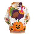 thumbnail image 3 of Happy Thanksgiving Pumpkin Turkey 3d Sweatshirts Hoodie Fashion Casual Personality Men's Women Street Hoodie Pullovers Long Sleeve Comfortable Top, 3 of 6