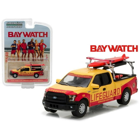 2016 Ford F-150 Emerald Bay Beach Patrol "Baywatch" Movie (2017) 1/64 Diecast Model Car by Greenlight