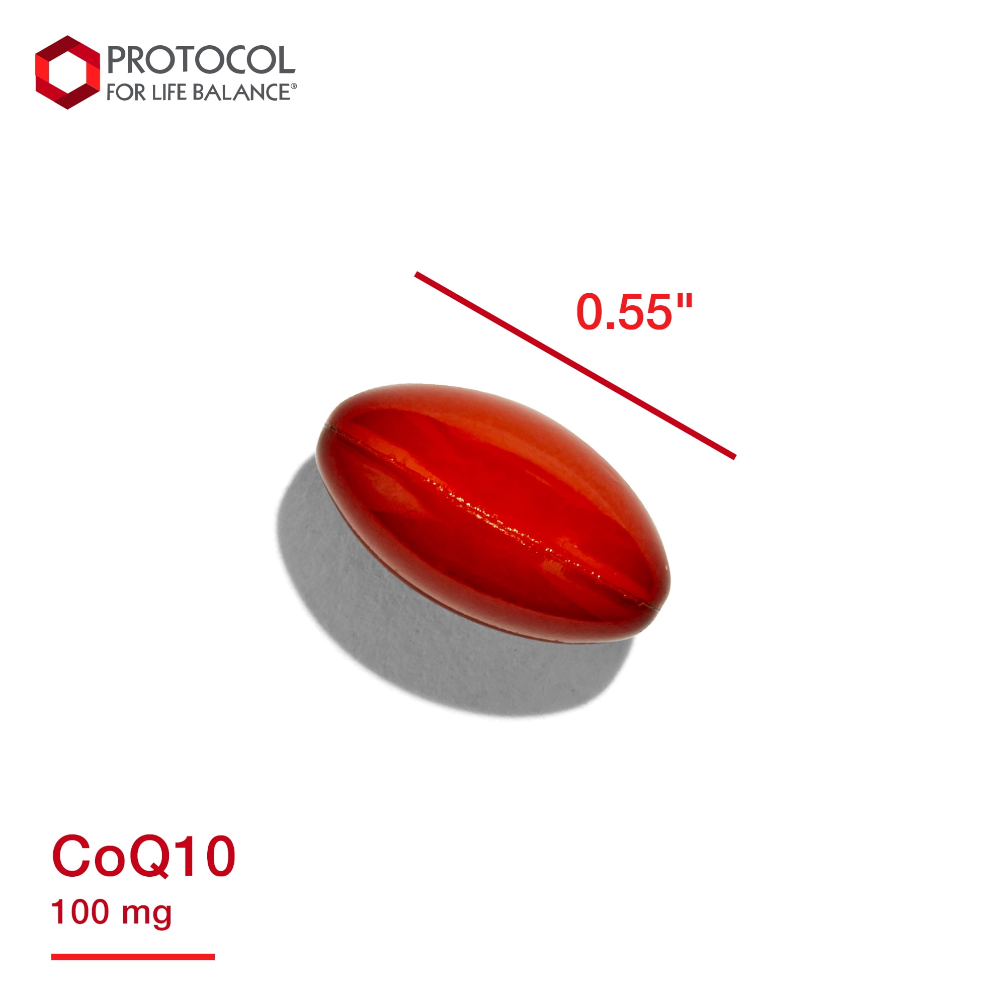 Protocol for Life Balance CoQ10 100 mg - with Vitamin E - 90 Softgels