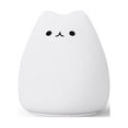 thumbnail image 1 of Jinsinto 1pc LED Lamp Kids Night Light Children Battery Operated Cute Silicone Cat Shaped Lamp, 7 Color Change, 9*8.9*10.2CM, 1 of 3