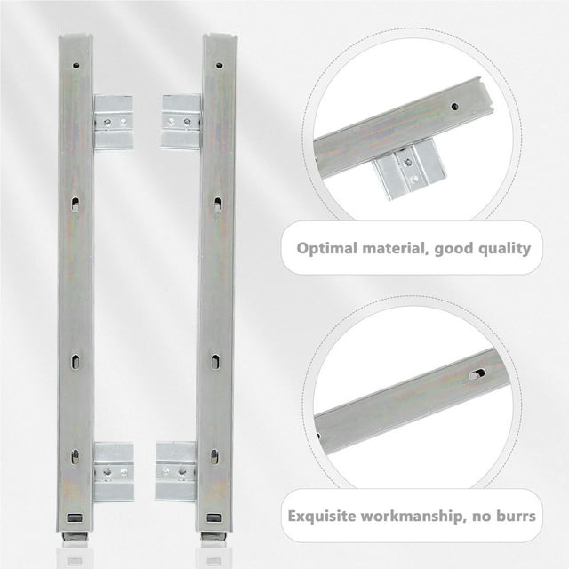 OULII 1 Pair Ergonomic Keyboard Stand White Steel Height Adjustment Under Desk Furniture Assembly
