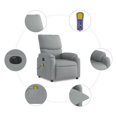 thumbnail image 5 of vidaXL Electric Massage Recliner Chair Light Grey Fabric, 5 of 5