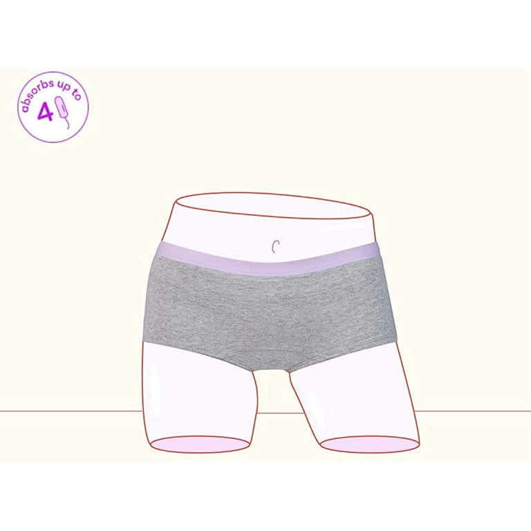 Thinx BTWN Teen Period Underwear - Shorty Panties (Grey, 13/14 - Super  Absorbency)