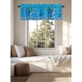 thumbnail image 3 of Kitchen Valances for Window, Blue Sea Turtles Motherfish Sea Gall Shells Light Filtering Rod Pocket Valance Curtain, Oceans Corals Short Curtains Window Topper for Bedroom Living Room 42x12in, 3 of 9