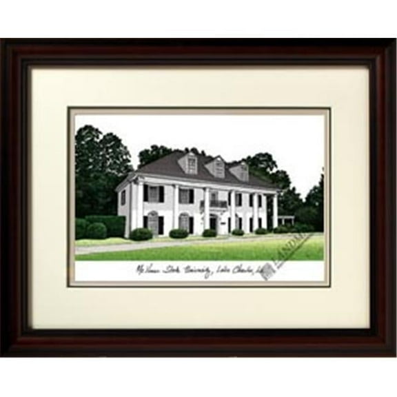 Campus Images LA996R Mcneese State University Alumnus Framed Lithograph