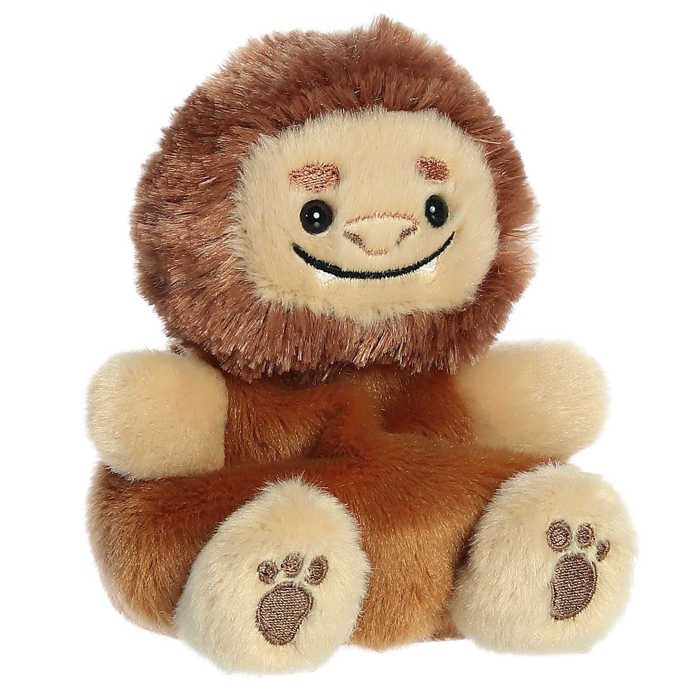 Aurora - Small Brown Palm Pals - 4.5" Brock Big Foot - Adorable Stuffed Animal