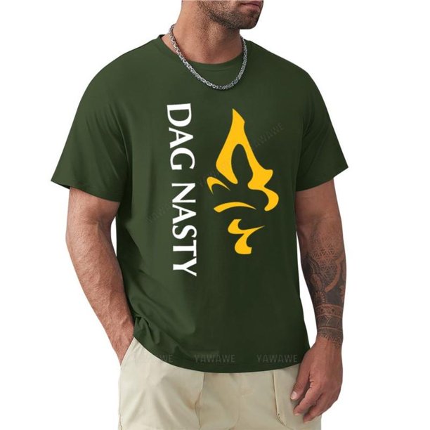 Camiseta de cuello redondo para hombre camisa de gran tamaño con estampado gráfico grande y alto Dag Nasty