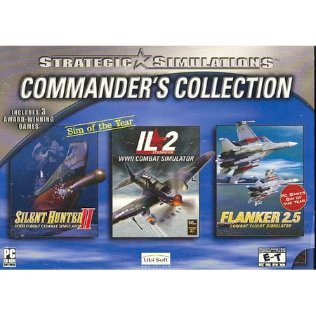 3 Strategic Simulations PC Game Pack ~ IL-2 Sturmovik Combat Flight SIM, Flanker 2.5 and Silent Hunter (Best Simulation Games Ever)