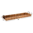 thumbnail image 2 of Creative Co-Op Oversized Hand-woven Rattan Tray with Metal Handles, Natural, 2 of 7