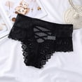 thumbnail image 5 of JUSLIO Womens Underwear Lace Briefs High Waisted Bow Soft Panties Black L, 5 of 5
