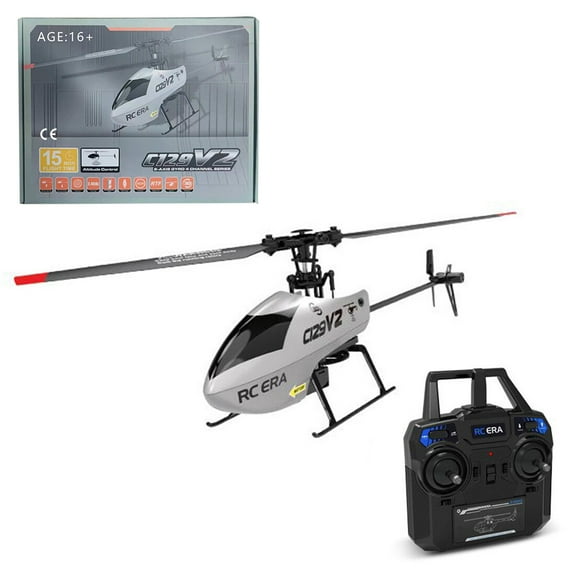 RC ERA C129 V2 RC Helicopter with 6-Axis Gyro, 2.4G 4CH Flybarless 3D Rolling RC Helicopter with Altitude Hold & One-Key Take-Off/Landing - RTF