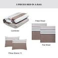 thumbnail image 2 of HGMart Bedding Comforter Set Bed In A Bag – 5 Pieces Luxury Microfiber Bedding Sets – 100% Polyester Bedroom Comforters, Twin Size, Striped Grey, 2 of 5