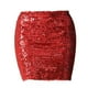 thumbnail image 5 of Moda Mujer Faldas Chica Mini Lentejuelas Corto Bling Wrap Falda Streetwear Rojo SM SunniMix Vestido de moda, 5 of 7