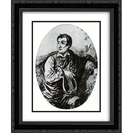 Orest Kiprensky 2x Matted 20x24 Black Ornate Framed Art Print 'Adam Mickiewicz'