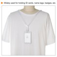 thumbnail image 6 of Uxcell 4.3"x2.8” Vertical Clear Window ABS ID Badge Holders with Lanyard White 4Pack, 6 of 6