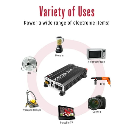 Wagan Tech - Pure Line 1000W Power Inverter - Black