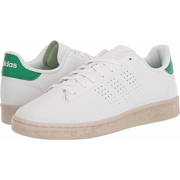 Ad-id-as Men's Advantage Ecogrind Tennis Shoes White & Green Lace Up NEW 5 M