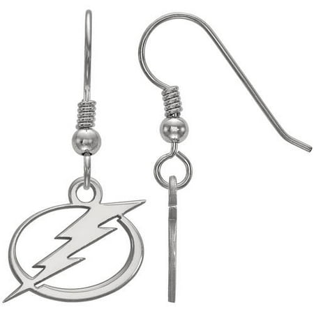 Sterling Silver Lighting Bolt - LogoArt NHL Tampa Bay Lightning Sterling Silver Small Dangle Earrings